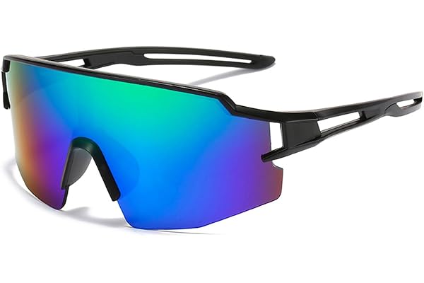 MUSELK Lunette de Soleil Sport Polarisée, Lunettes de Cyclisme Homme Femme Cyclisme Lunette Protection UV400 Lunette de Soleil pour Course à Pied Cyclisme Pêche Conduite Golf Ski