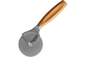 Boska Cortador de Pizza – Oslo+ Cortapizzas - Corta Pizza Professional - Pizza Cutter de Acero Inoxidable con Mango de Madera – La Plata