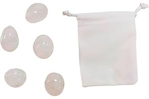 PANDIUI23 Piedra Natural Cuarzo Blanco - 5 Cristales Pulidos con Propiedades Energéticas, piedra cuarzo banco (Cuarzo Blanco, 5 PCS)