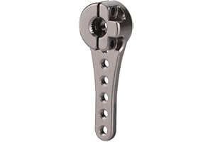 Dilwe Lenkservohornarm, Aluminiumlegierung Langlenkservohornarm 25T Kompatibel mit 1/10 1/8 1/5 RC Car(Titan)