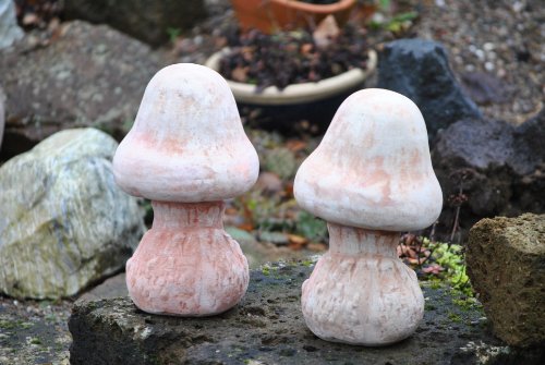 Pilz,Terracotta,frostfest,25cm,Mod.3,2er PacK!!!!