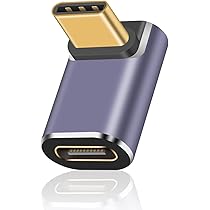 USB C 90 graden adapter, USB C haakse adapter met 40 Gbps PD 240W 8K @60hz video opladen, compatibel voor Steam deck,Switch, VR en meer type C apparaten (A-2Pack