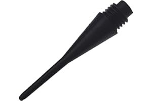 GamePoint 500 Stück Dartspitzen für großes 1/4 Gewinde (Ø ca. 6mm, KEIN 2BA Gewinde) Farbe Schwarz, Gesamtlänge ca. 33 mm. Achtung: Kein Standard-Gewinde !!!