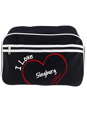 Retrotasche Modern I Love Siegburg schwarz