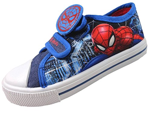'Marvel Spiderman' Zapato de Tacón de Lona de Lona Para Chico, Color Azul, Talla 27 EU Niño
