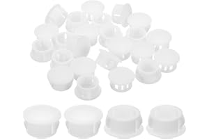 ‎QUARKZMAN QUARKZMAN 38 Stück 16mm (5/8") Abdeckkappen für Bohrlöcher, Nylon Blindstopfen Abdeckstopfen Weiß, runde Schnappverschluss Bohrungen für Bohrlöcher für Schränke Maschinen Möbel