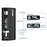 IMECIG® Q5 E Zigarette Starterset 80W Box Mod Set , Vape Starter Kit + Akkuträger + Top Refill Vaporizer + Temperaturmodus, 0.5 ohm Sub Ohm Elektrische Zigarette, mit, Nikotinfrei, Schwarz , (Eine 18650 Batterie im Lieferumfang) -