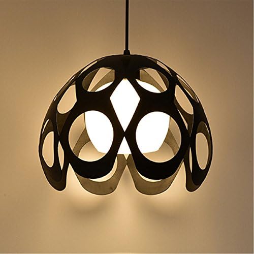 Scandinavian Style American Single Chandelier, Creative Personality Retro Industrial Iron Cafe Lighting,Black,30X24cm,