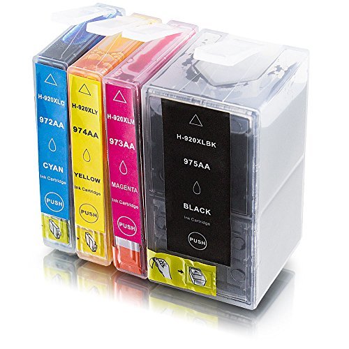 ms-point® 4x Kompatible Druckerpatronen XXL mit Chip für HP OfficeJet 6000 6500A 7000 7500A ersetzt NR. 920 CD975AE CD972AE CD973AE CD974AE