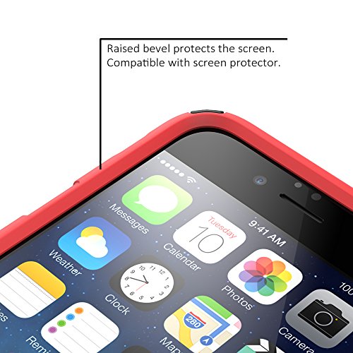 iPhone 6s Plus Case ,i-Blason Prime [Kickstand] Apple iPhone 6 Plus Case (5.5) [Heavy Duty] [Dual Layer] Combo Holster Cover [Belt Clip] (Red)