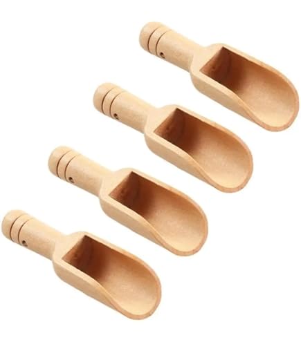 6 Cucchiaini In Legno Fatti A Mano Per Spezie E Condimenti – 7 X 2,5 Cm – Naturali E Pratici