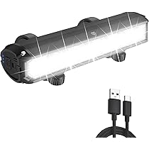 Lumiere Velo Avant et feu Arriere Velo intégré 2en1 rechargeable USB Eclairage Velo a LED Puissant
