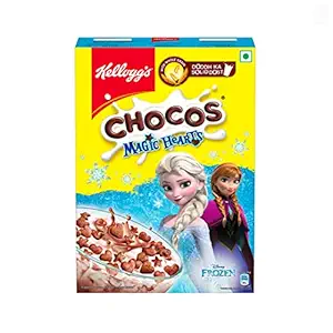 Kelloggs Chocos Magic Hearts with Disney Frozen Elsa Mask, with Whole Grain, High in Fibre, High in Calcium & Protein, with 10 Essential Vitamins & Minerals, Breakfast Cereals, 325g Pack