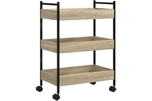 ‎VIDAXL vidaXL Wózek kuchenny, dąb sonoma 50x30x70 cm, materiał drewnopochodny