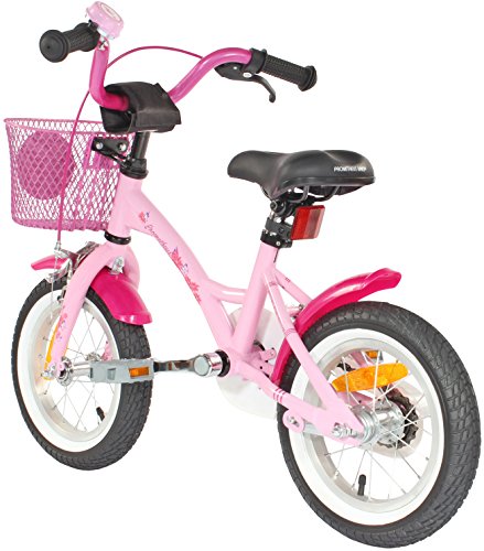 PROMETHEUS Kinderfahrrad 12 Zoll Mädchen in Rosa Lila & Weiß mit Stützrädern | Seitenzugbremse und Rücktrittbremse | ab 3 Jahren | 12″ Classic Edition 2017 - 8
