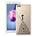 Produktbild Yokata Huawei P Smart Hülle Transparent Silikon Handyhülle Ultra Dünn Schutzhülle Handy Tasche Schale für Huawei P Smart Motiv Muster Slim TPU Case Stoßfest Clear Schutz Handytasche Durchsichtig Cover - Hübsches Mädchen