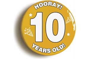 OZORATH HOORAY BIRTHDAY BADGE BUTTON PIN (Size is 2inch/50mm diameter)