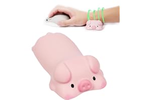LIKE SHOW Doux Repose-Poignet Souris, Repose Poignet en mousse à mémoire PU, Souple mignon Dessin Animé, support de poignet pour clavier Souris pour Soulager le Poignet, Décompresser ou Décorations Cochon Rose