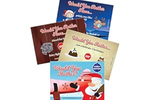HANNAH'S GAMES Would You Rather Christmas Game Cards - 20 A6 Postcard sized Silly Xmas Choices - stocking fillers - Christmas Games Families - Christmas Eve Box Fillers - stocking fillers