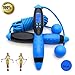 Produktbild Springseile Speed Rope Profi Digital Schnurlos Springseil drahtlose Speed Rope mit Digital LCD Zähler Kalorienzähler für Outdoor und Indoor Sport Training Fitnessübungen (Schwarz&Blau)