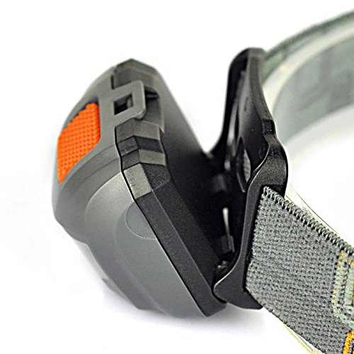 LingsFire® LED Stirnlampe, LED Kopflampe , 1 Weiße LED und 2 Rote LED, 4 Helligkeiten zu wahlen, LED Farradlampe, LED Stirnlampen, Kopfleuchten, Mini wasserdicht verstellbare Scheinwerfer Lampe für Running, Bergsteigen , Camping, Lesen, Jagd, Wandern, Nachtwanderung usw - 6