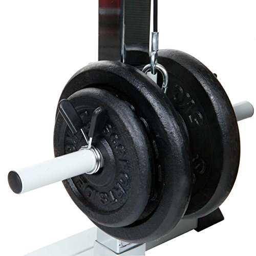 ScSPORTS Latzugturm mit 30 kg Hantelscheiben-Set Kunststoff, Kraftstation 141 x 107 x 193 cm (LxBxH) weiß - 6