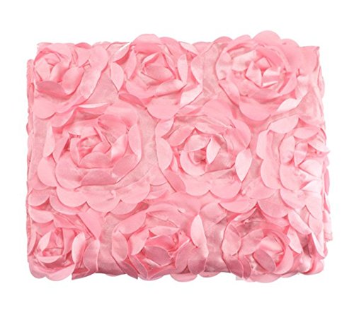 Ubesta Fashion Newborn Baby 3D Photography Photo Props Rose Flower Backdrop Blanket Rug-Pink