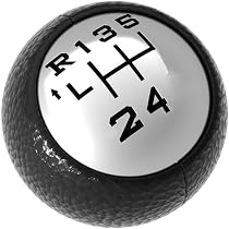 Amazleer Pommeau De Vitesse 6 Vitesses Pour Peugeot 307, 308, 3008, 407, 807, C3, C4, C8 - Noir