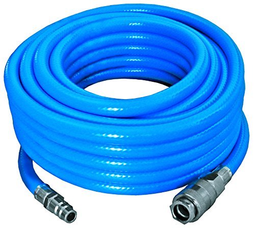 Proteco-Werkzeug® PVC Druckluftschlauch 3 lagig Durchm. 9/15 mm 20 Meter lang verstärkt mit Gewebeinlage Kompressorschlauch Luftschlauch mit Schnellkupplung