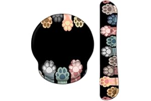 AOKSUNOVA tappetino per mouse con poggiapolsi tappetino per mouse con cuscino in gel poggiapolsi per tastiera cat