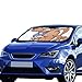 Produktbild Faltbarer Sonnenschutz für die Windschutzscheibe Cartoon Cute Wolf Faltbarer Sonnenschutz für maximalen UV- und Sonnenschutz Halten Sie Ihr Fahrzeug kühl 140 x 75 cm (55 x 30 Zoll) Cartoon-Sonnenschu