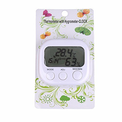 Tikitaka LCD-Digital-Thermometer-Hygrometer TA638 Temperatur- und Feuchtigkeitsmessgerät Messgerät mit Uhr Wetterstation - 8
