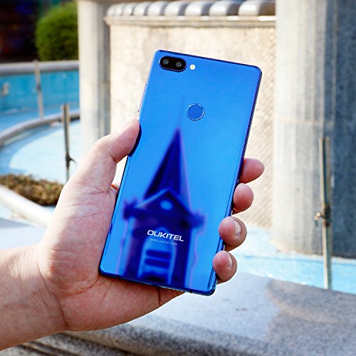 Handy ohne Vertrag, Oukitel MIX 2 5.99 Zoll Smartphone (18:9 VerhÃ¤ltnis Vollbild) P25 Octa Core 2160*1080pixel 6GB RAM 64GB ROM (21MP+2MP Hintere Kamera, 13MP Vordere Kamera) 4080mAh Akku-Blau