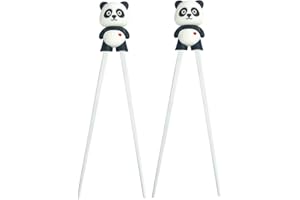 AGOGUE 2 paia di bacchette per bambini, bacchette per bambini, bacchette per sushi, bacchette personalizzate, panda come supporto per principianti, set di apprendimento rimovibile, design panda