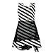 AD & AV Partywear Frock For Girls (BLACKSTRIP_FROCK, Black, ) RS.545.00