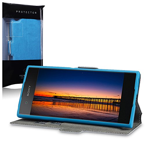 Sony Xperia XA1 Funda Cartera adaptable en posici  n horizontal para - Azul Claro