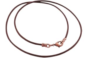 DragonWeave Antique Copper 1.8mm Fine Brown Leather Cord Necklace