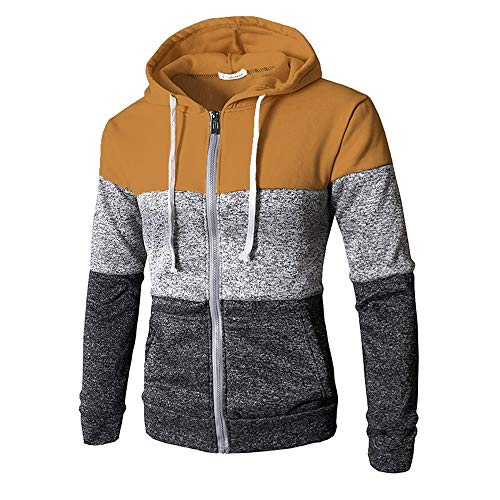 xiaozhao Kapuzenpullover Warme Bequeme Zusammenpassende Strickjacke Der Herbstwintermänner Wolljacke M Kamelfarbe