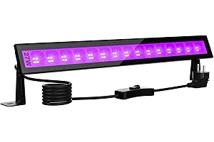 Onforu 27 W UV LED Barre, Tube Lumière Noire, 60 LEDs UV-A Violet Lampe Violette, IP66 Étanche Extérieur Projecteur UV Eclairage pour Noël, Soirée du Maquillage Fluo, Peinture Corporelle, DJ Disco