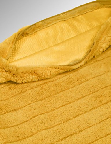 Albani Relaxing Moments Berlin, Kissenbezug aus Fellimitat, 50×50 cm, Gelb, 261583 - 4