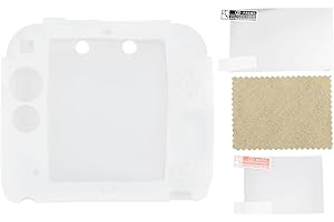 SXHLSELLER Silikonowa Osłona na 2DS, Przezroczysta Obudowa z Ochraniaczami Ekranu, Osłona Ochronna Kontrolera na 2DS z przejrzystością HD, responsywnością i Wygodnym Dostępem do Wszystkich