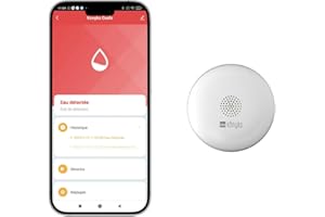 Konyks Osafe - Détecteur de Fuite d'eau et d'Inondation Connecté WiFi 2.4 GHz, Bluetooth, Compatible Tuya Smart et Smartlife, 69x27,6 mm, IP67