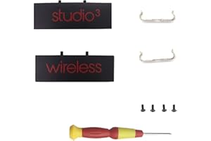 ADHIPER Zapasowa opaska na głowę, metalowa, składana osłona zawiasowa, naprawa, zestaw części zamiennych, kompatybilny z bezprzewodowymi słuchawkami nausznymi Studio 3 Studio 3.0 (czarny + czerwony)