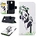 Produktbild Samsung Galaxy J5 2017 DUOS Hülle Leder Flip Case Süß Panda Muster, Samsung J530 Galaxy J5 2017 DUOS Lederhülle Protective Cover Ledertasche Handyhülle Wallet Brieftasche Tasche Schutzhülle mit Kartenfach Standfunktion, Bambus