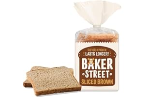 SERENDIB Baker Street Brown Sliced loaf | Wholesome and Delicious Wholemeal Bread | Healthy and Nutritious | Long Life Freshness | Simple & Tasty (4 Pack)