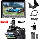 Neewer F100 7 Pouces 1280x800 IPS Dalle Moniteur de Champ Support de 4K avec Batterie Li-ION Rechargeable 2600mAh et Chargeur USB pour Appareil Photo DSLR et Caméscope