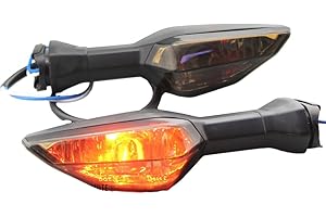 Xerial Turn Signal Indicator For Kawasaki Z125 Z250 Z300 Z400 Z650 Z800 Z900 Z1000 ER6N KLR KLE 650 KLZ1000 ZRX1200 Motorcycle Front or Rear Blinker Blub Lights (Smoky)