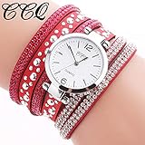 TianWlio Armbanduhren Damen Mode Frauen Art und Weise Beiläufige Analoge Quarz Frauen Rhinestone Uhr Armband Uhr