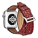 Produktbild Liqiqi Ersatz-Armband für Apple Watch 4, 40 mm, Lederband, Doppel-Tour, Gewebtes Echtleder, Zubehör für iWatch 4, 40 mm rot