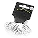 Amber Jewellery 24pc Thin Hair Bands Elastics Hairband Bobbles- White, Black WHITE MINI ELASTICS - 27568